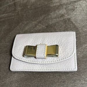 Chloe Card Holder with Gold Bow Accent,